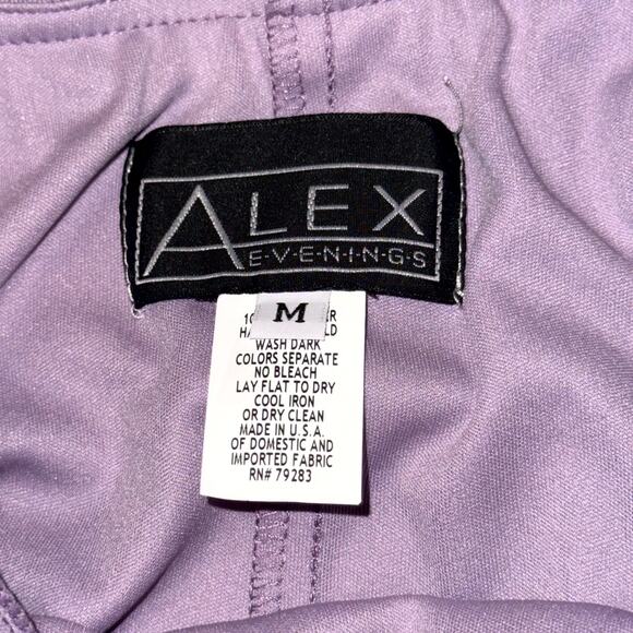 Alex Evenings Maxi Dress Women Medium Lavender Chiffon Strapless Cocktail Formal - Picture 3 of 7